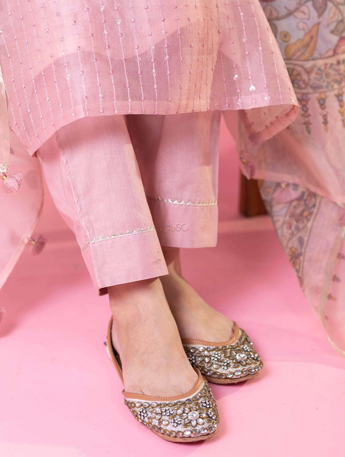 women self design three quarter sleeve kurta pant with dupatta set - 22379560 -  Standard Image - 5