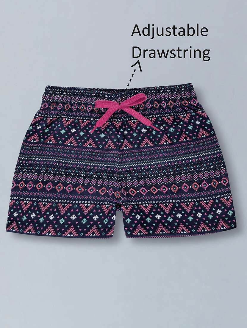 girls pack of 2 printed shorts set - 22379666 -  Standard Image - 3