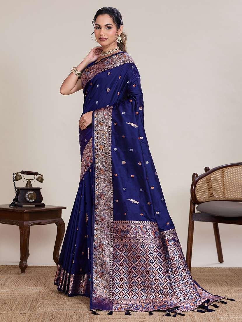 women self design bordered saree with blouse - 22379877 -  Standard Image - 3
