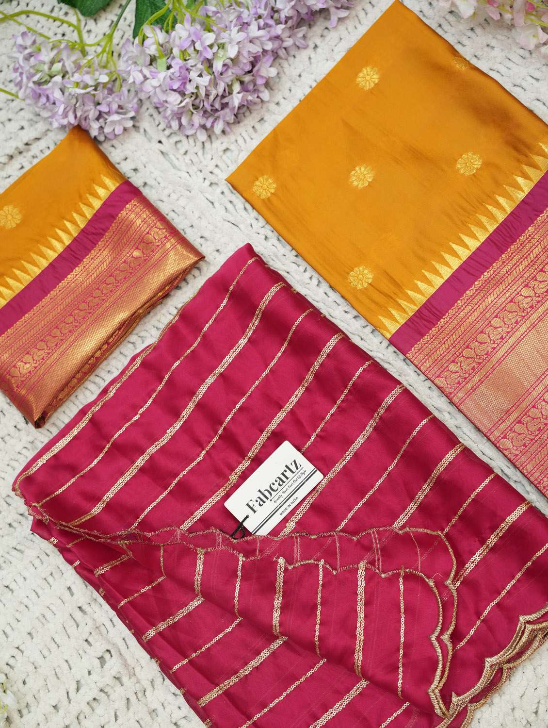 mustard silk flared lehenga - 22379896 -  Standard Image - 3