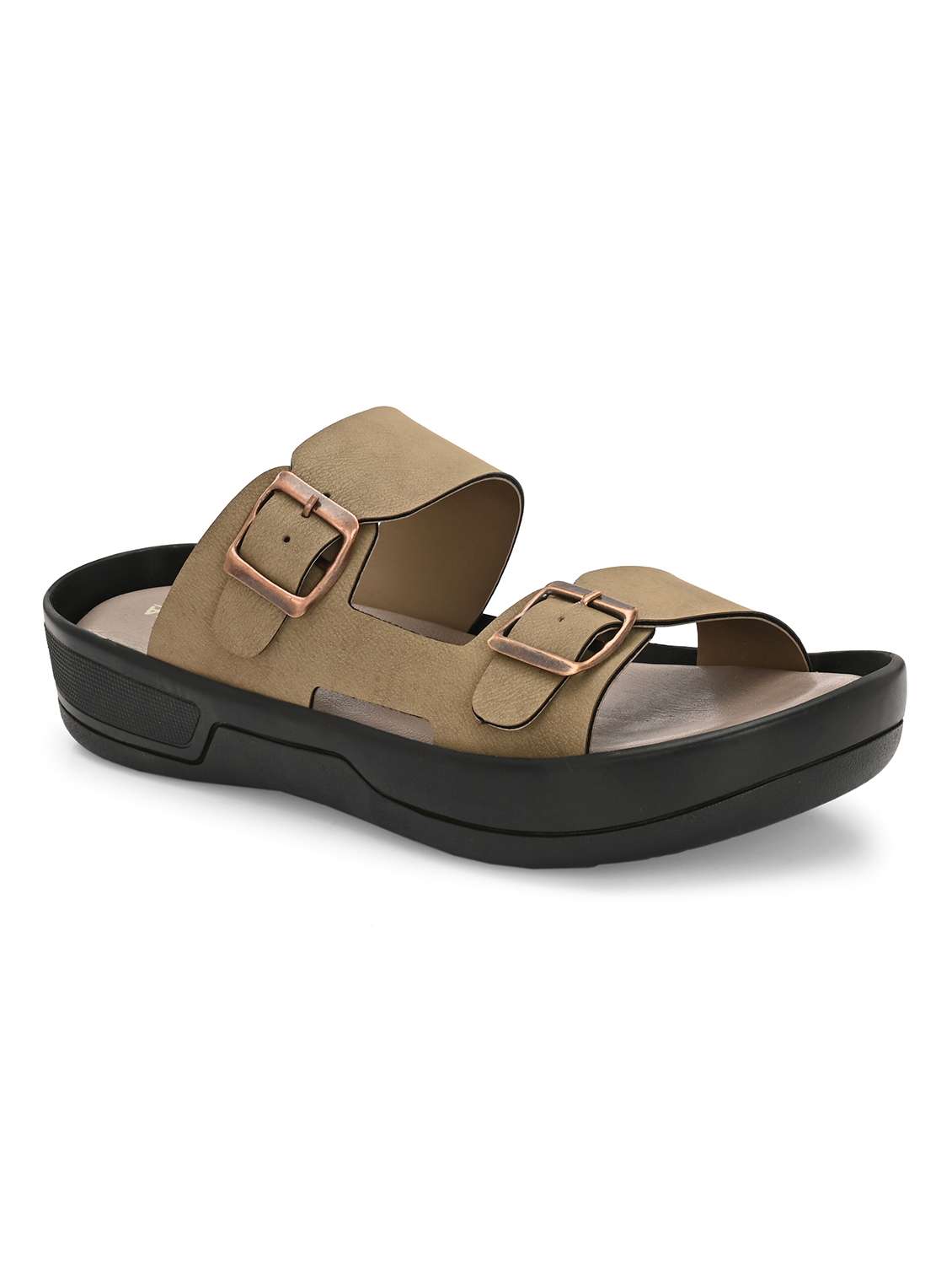 men solid slip on sandal