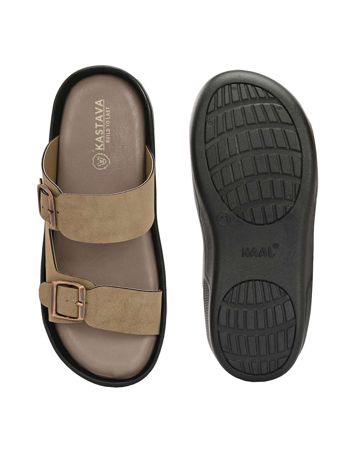men solid slip on sandal - 22379900 -  Standard Image - 5