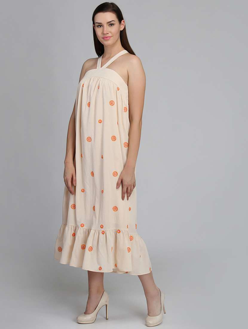 women printed shoulder strap tiered dress - 22380115 -  Standard Image - 3