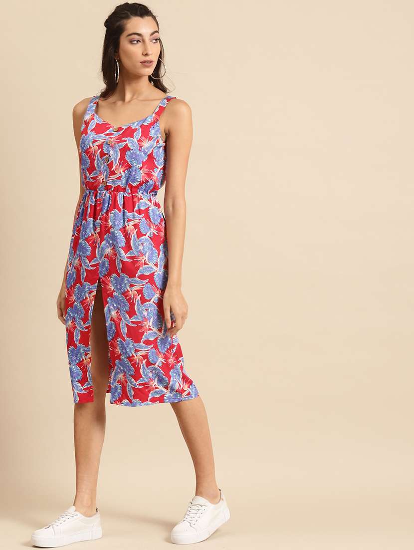 women floral print sleeveless a-line dress - 22380215 -  Standard Image - 3