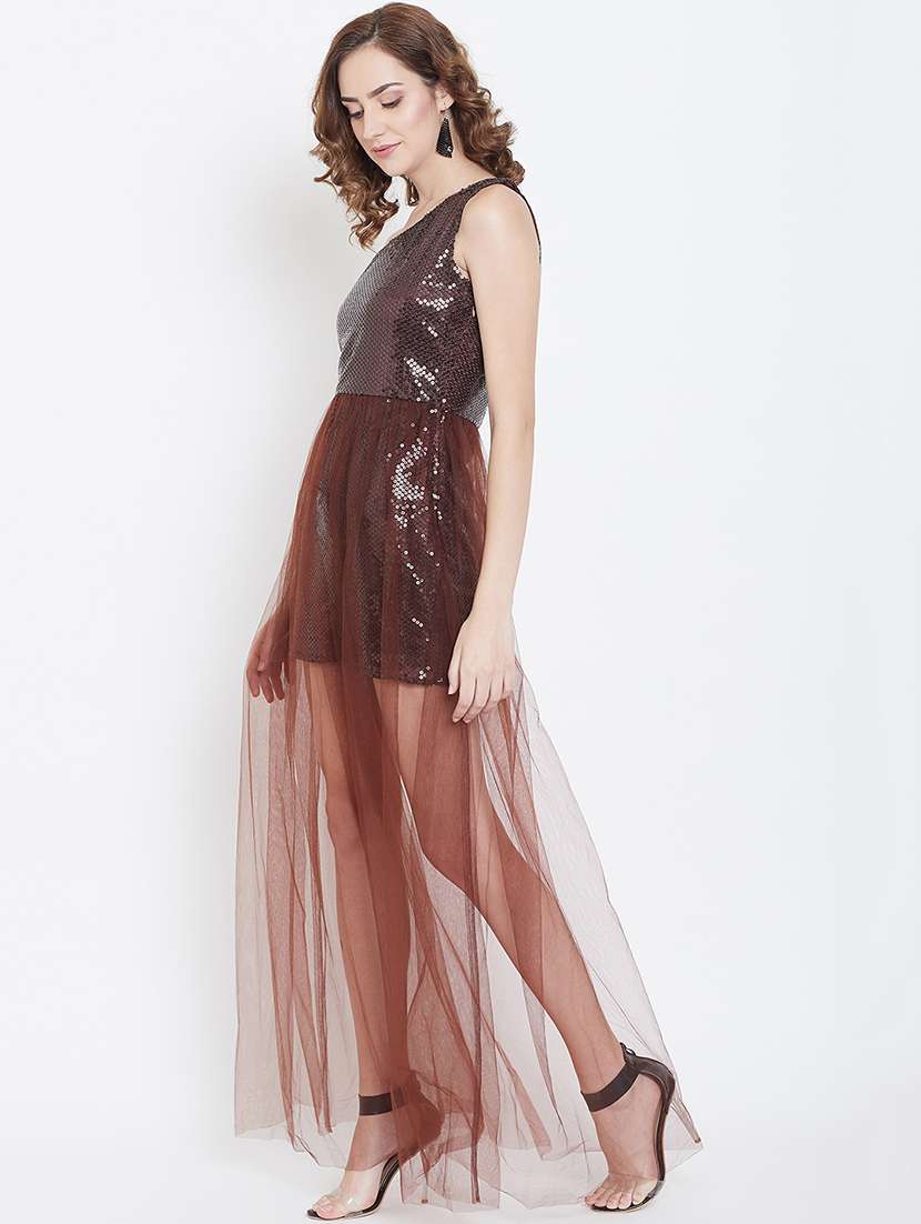 women sequined single shoulder sleeveless bodycon dress - 22380342 -  Standard Image - 3