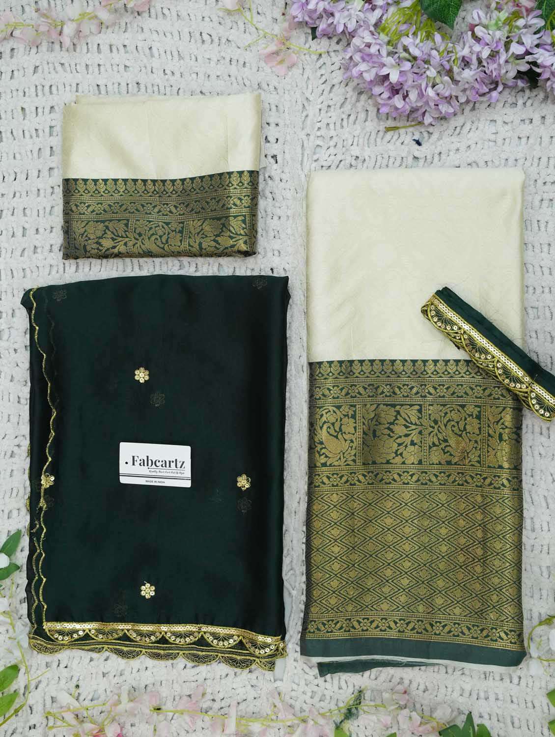 white silk flared lehenga