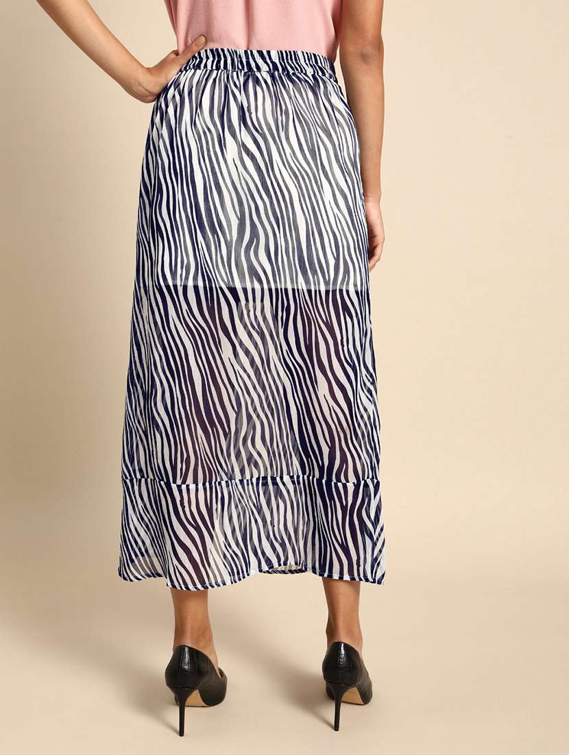 women animal print mid rise a-line skirt - 22380566 -  Standard Image - 3