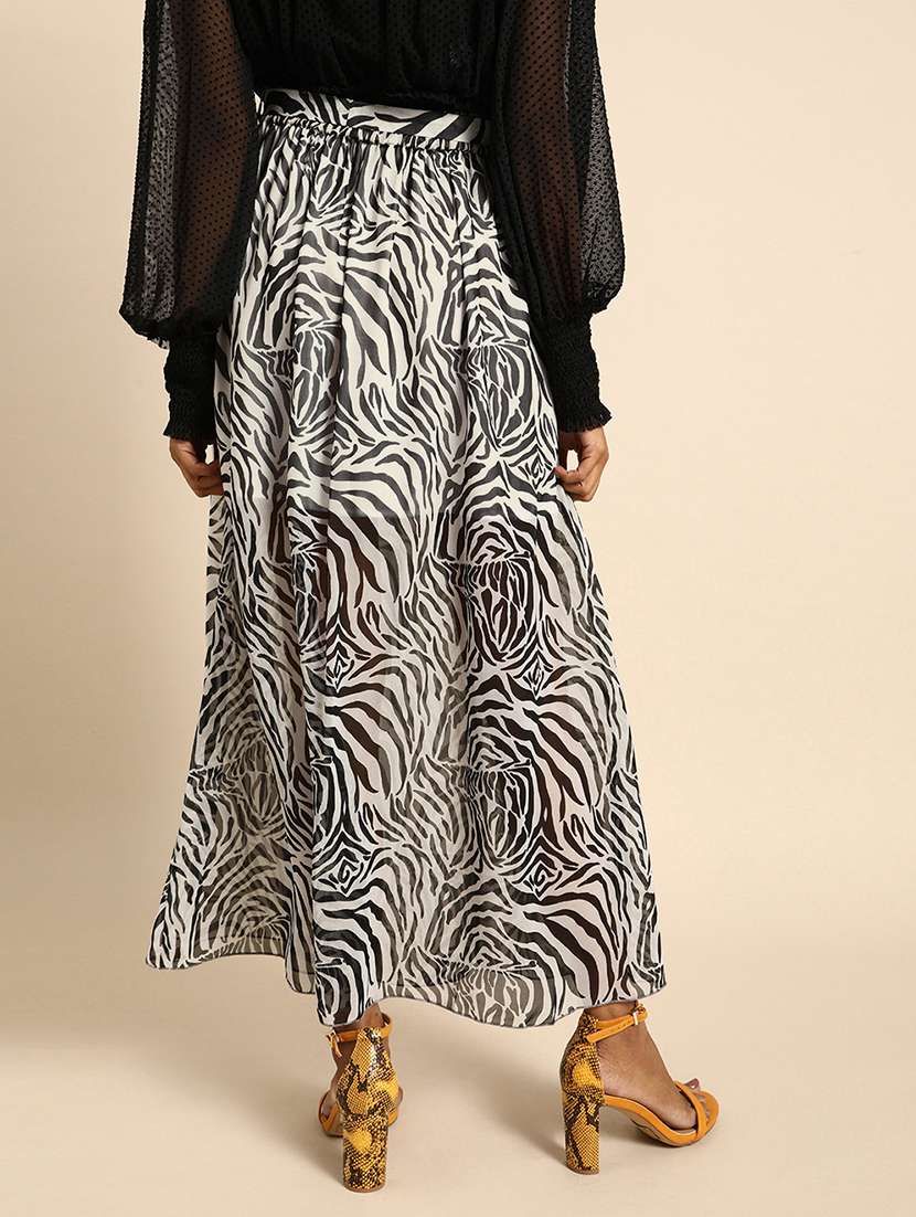 women printed high rise a-line skirt - 22380568 -  Standard Image - 3