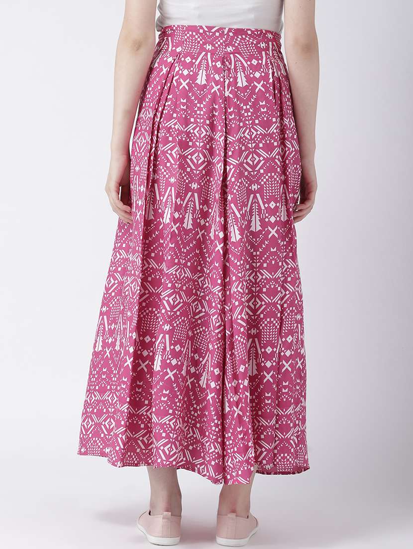 women printed high rise flared skirt - 22380569 -  Standard Image - 3