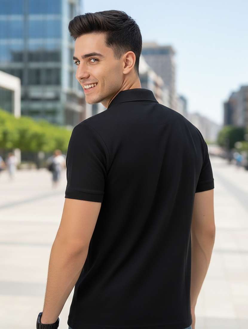 men printed short sleeve regular fit polo t-shirt - 22380683 -  Standard Image - 3