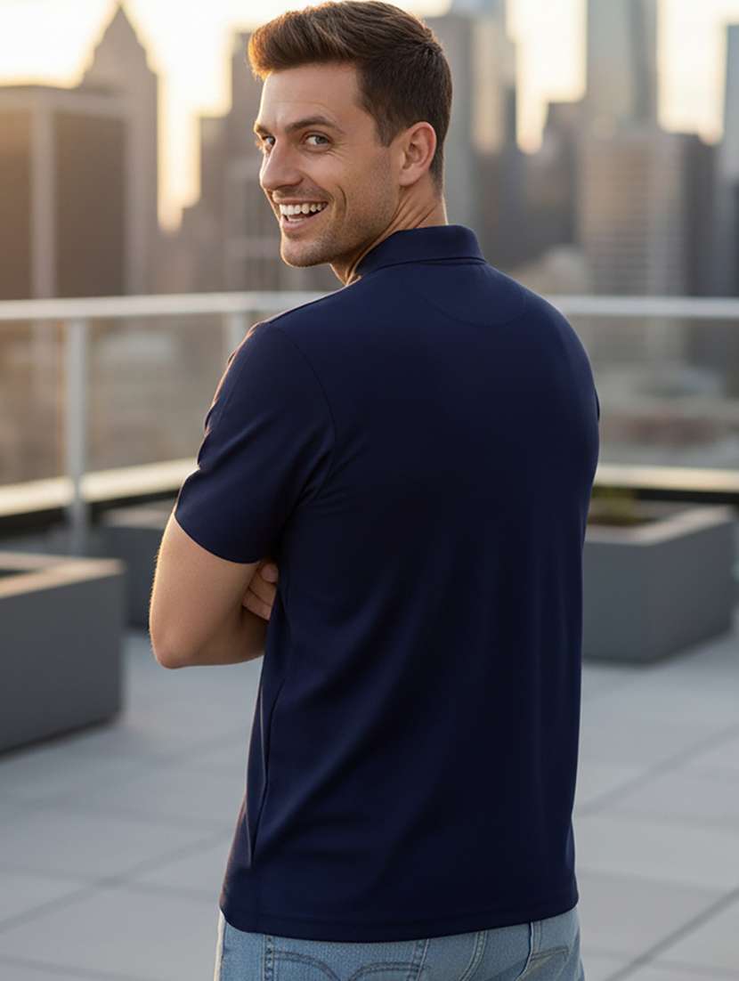 men printed short sleeve regular fit polo t-shirt - 22380686 -  Standard Image - 3