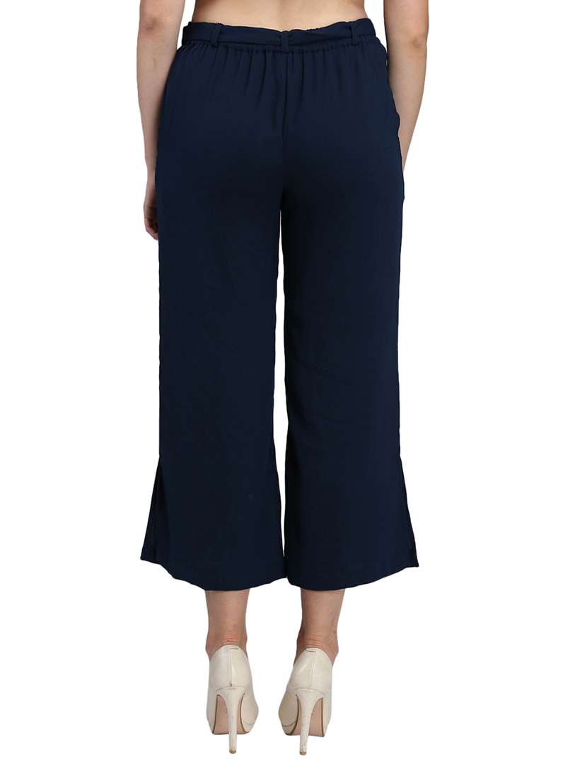 women embroidered mid rise cullotes - 22380730 -  Standard Image - 3