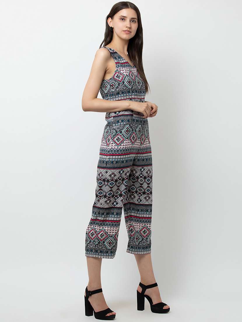 women printed sleeveless jumpsuit - 22380742 -  Standard Image - 3