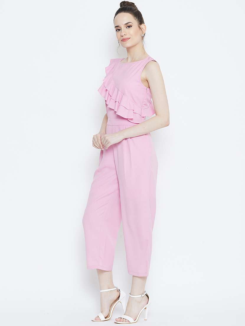 women solid sleeveless jumpsuit - 22380747 -  Standard Image - 3