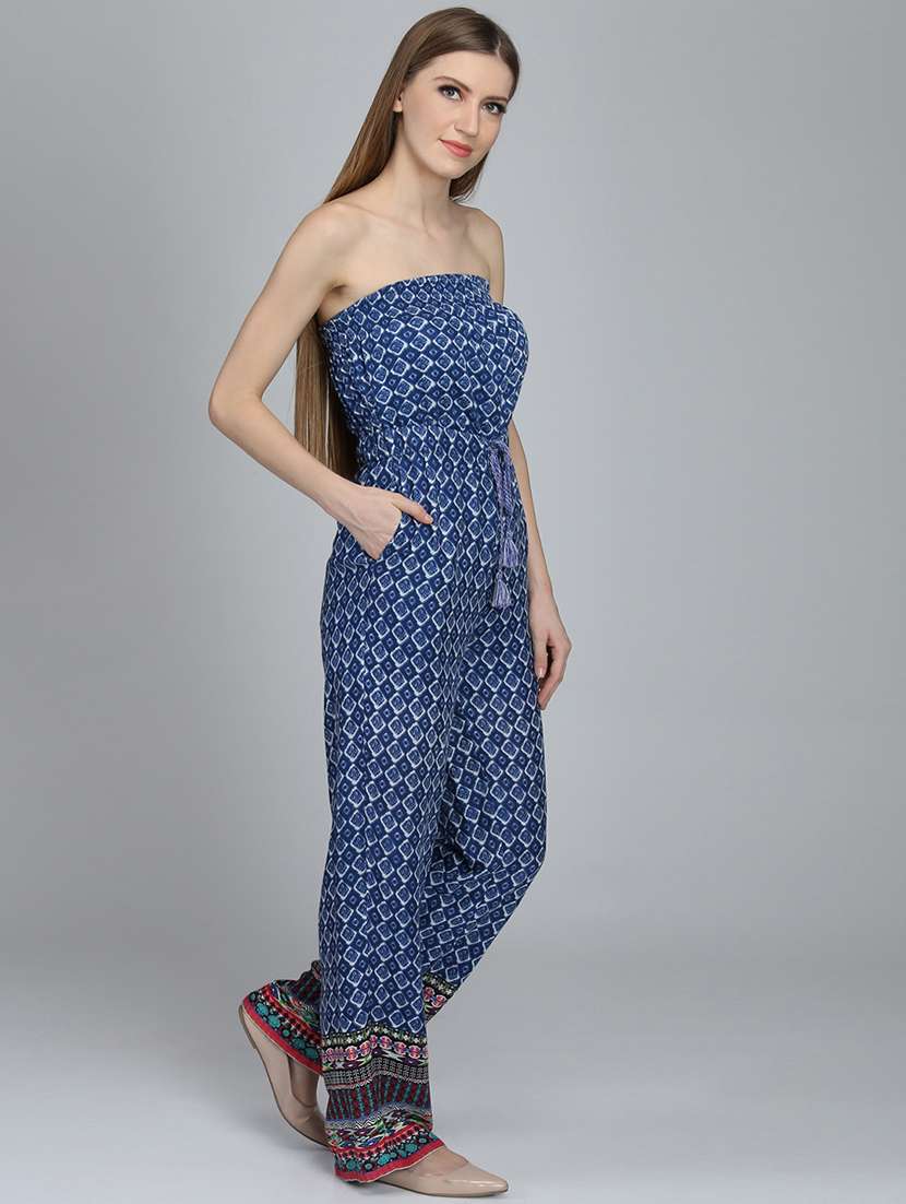 women printed strapless jumpsuit - 22380756 -  Standard Image - 3