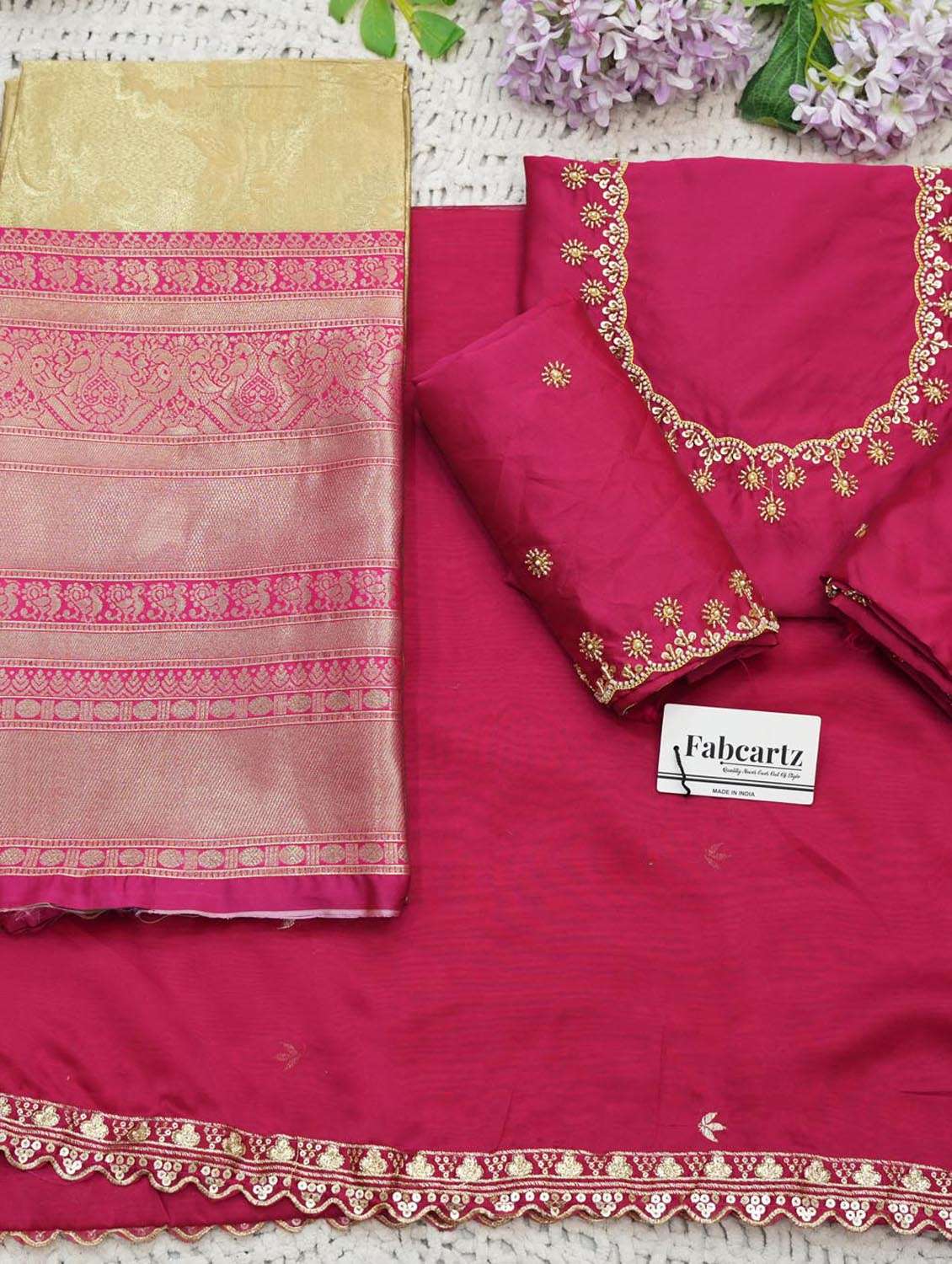 beige silk flared lehenga - 22380793 -  Standard Image - 3