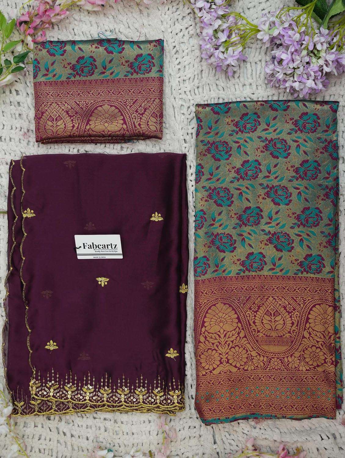 teal silk flared lehenga