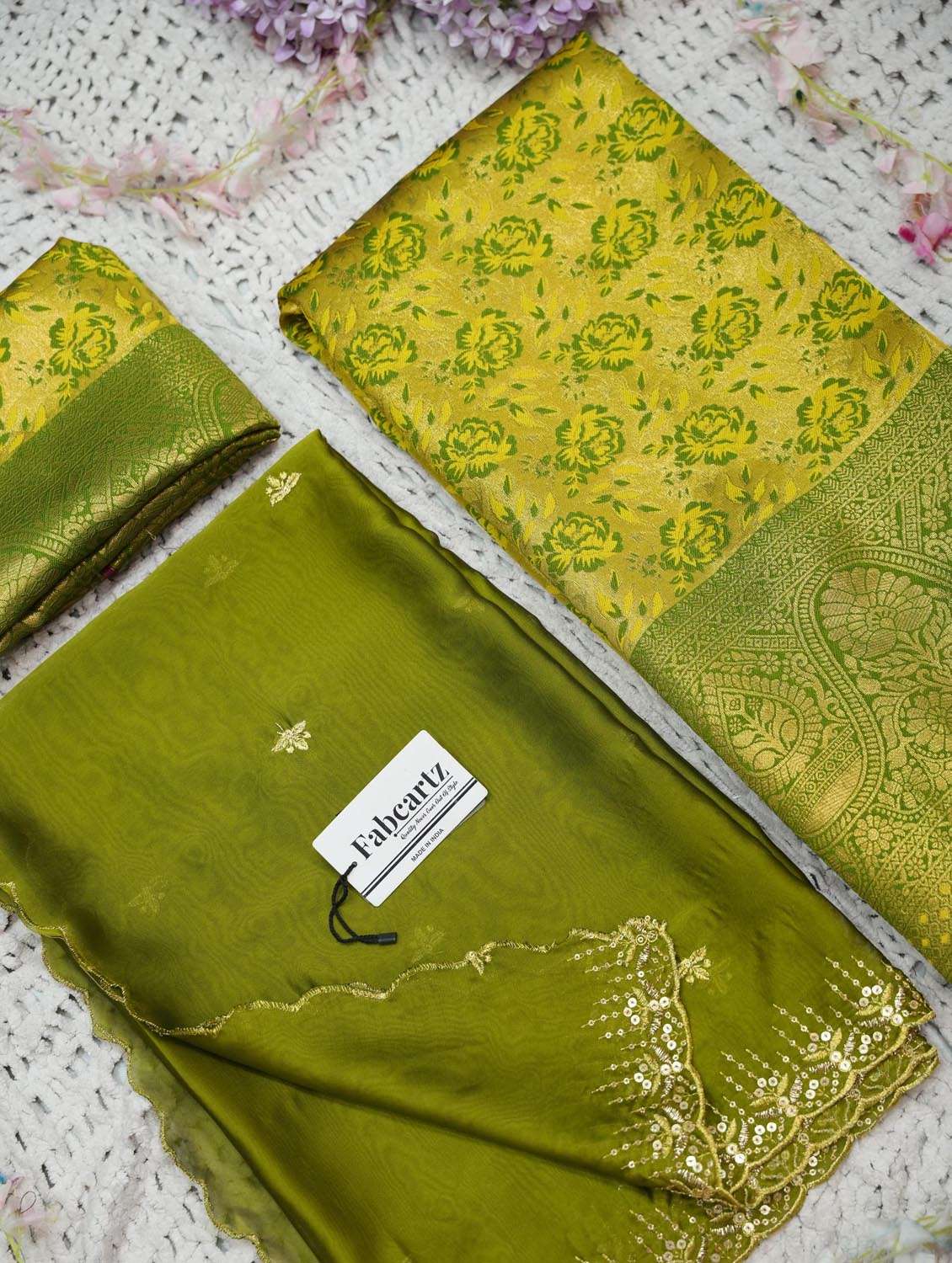 yellow silk flared lehenga - 22380817 -  Standard Image - 3