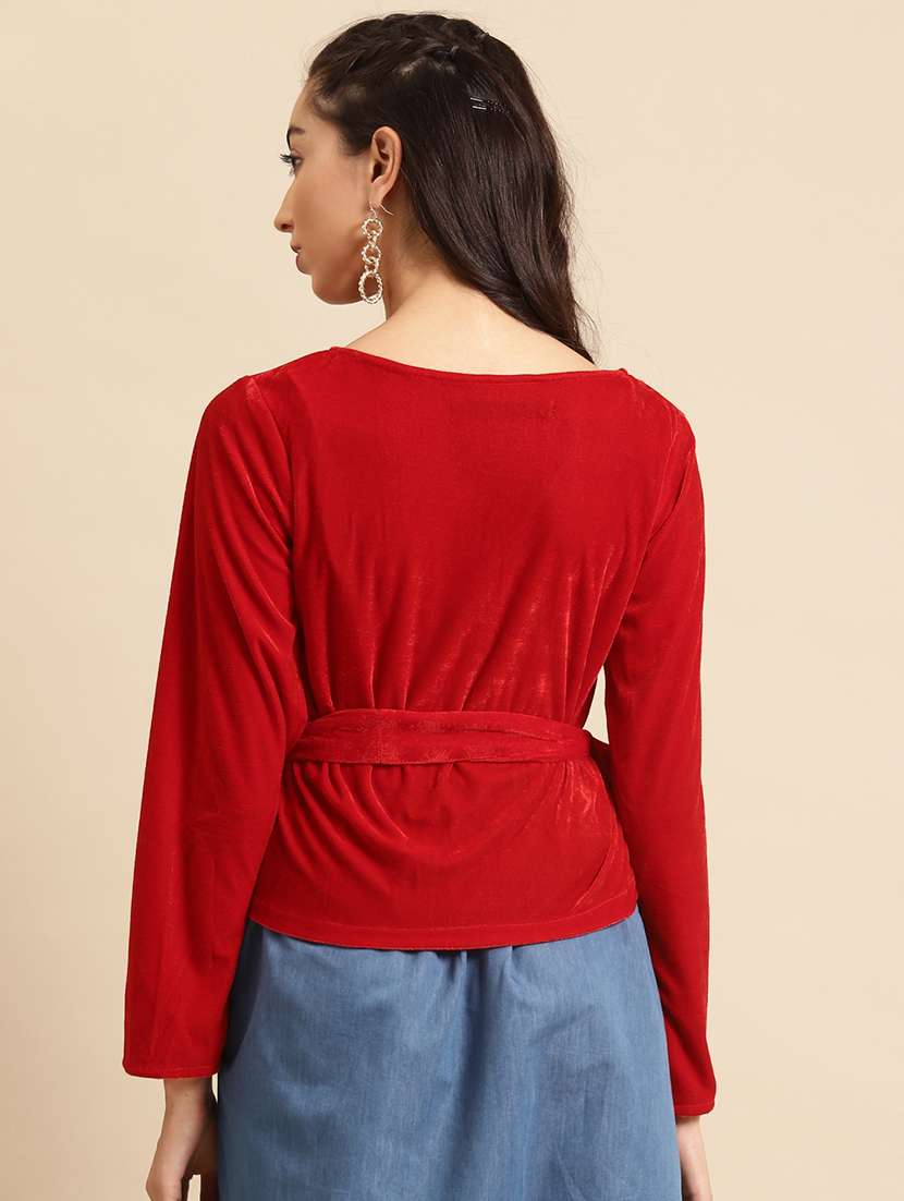 Women Solid Cape Sleeve Straight Top - 22380833 -  Standard Image - 3