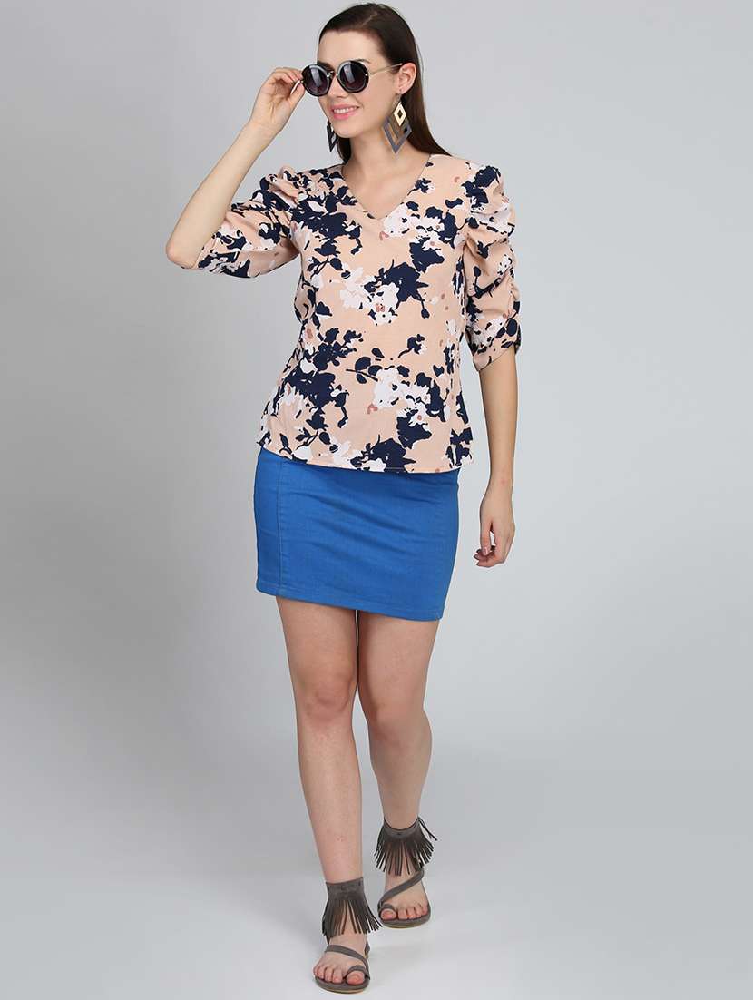 women printed puff sleeve regular top - 22380873 -  Standard Image - 3