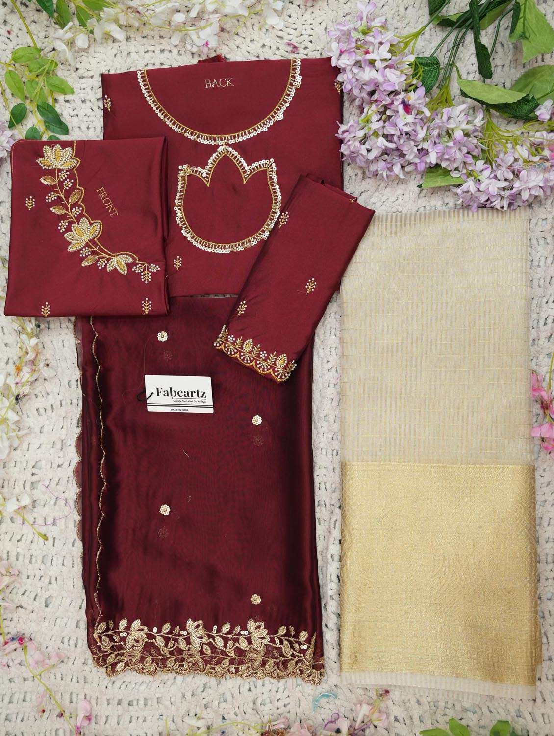 women self design south indian style unstitched lehenga choli set