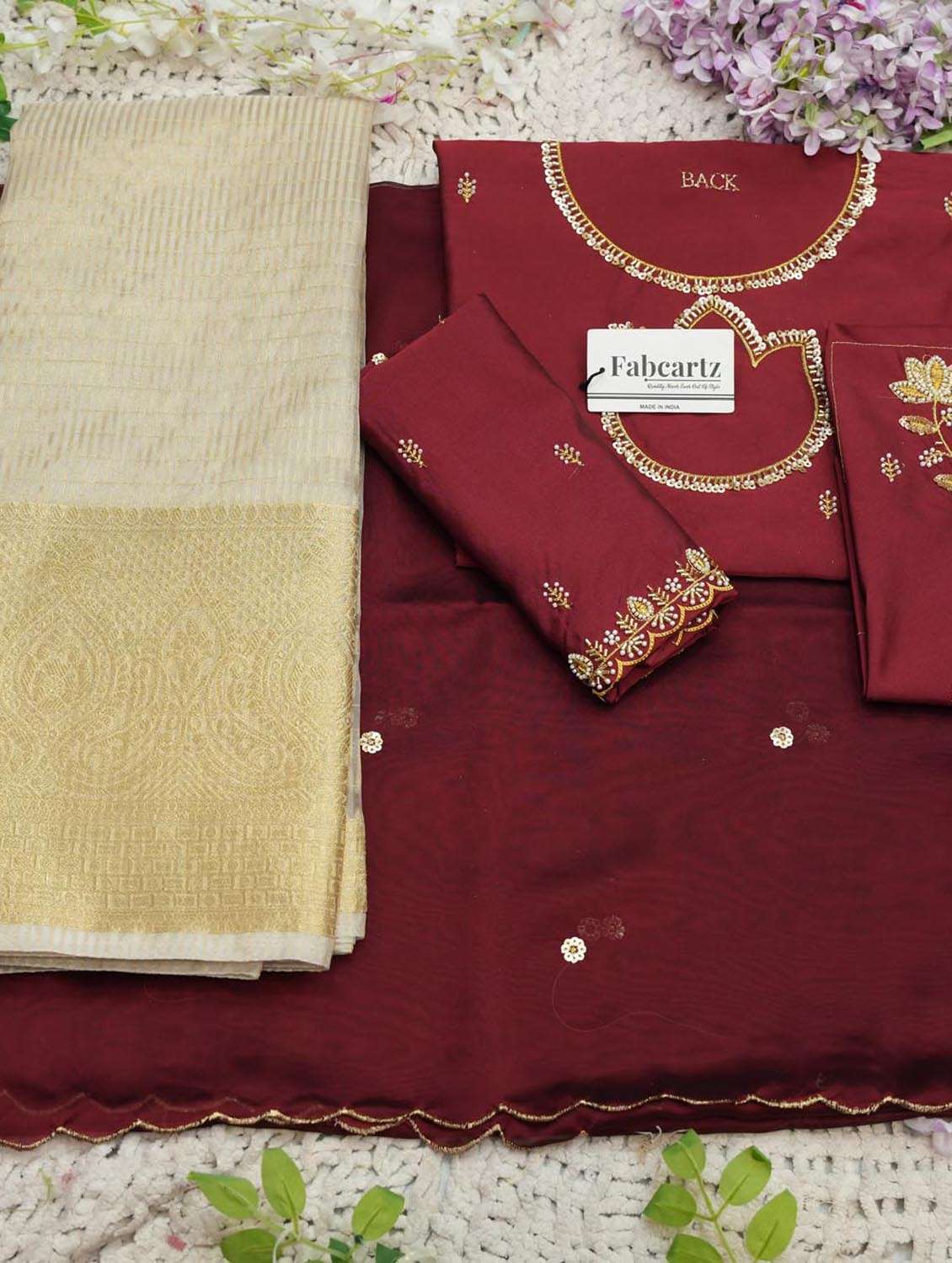 women self design south indian style unstitched lehenga choli set - 22380956 -  Standard Image - 3