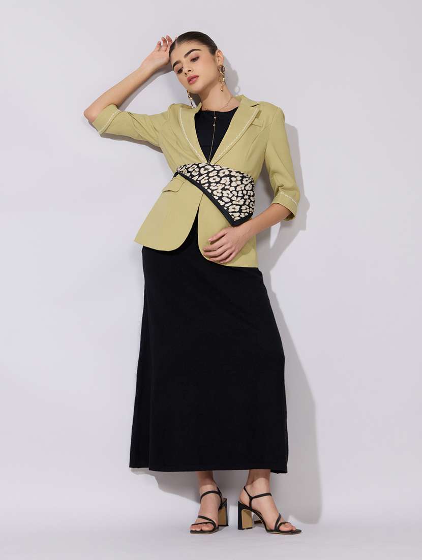 women solid long sleeve single breasted blazer - 22380986 -  Standard Image - 5