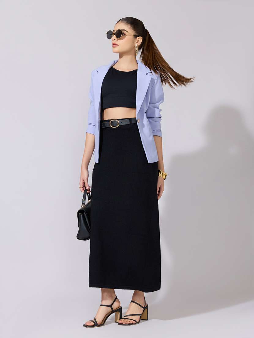 women solid long sleeve single breasted blazer - 22380997 -  Standard Image - 5