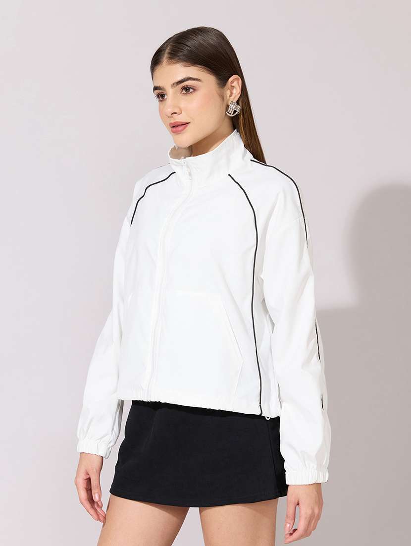 women solid long sleeve biker jacket - 22381031 -  Standard Image - 3