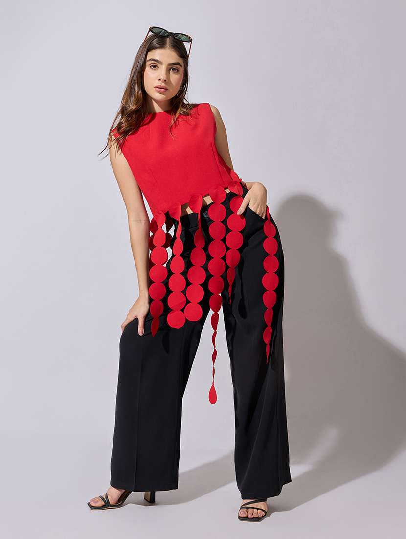 womenn solid sleeveless crop top - 22381040 -  Standard Image - 5