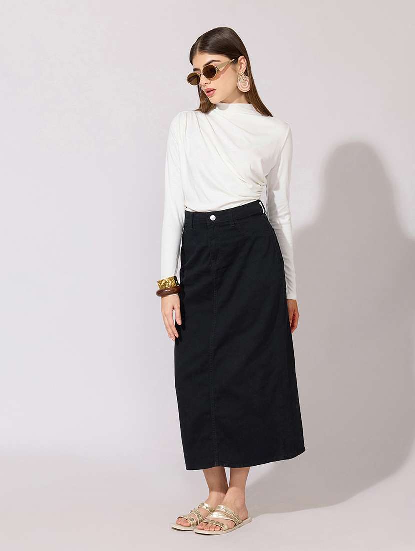 women solid long sleeve ruched top - 22381057 -  Standard Image - 5