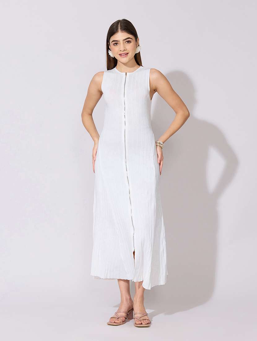 white acrylic aline dress - 22381154 -  Standard Image - 3