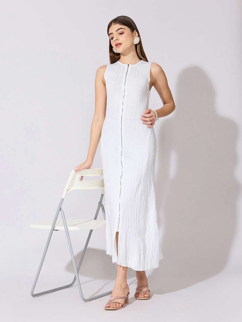 white acrylic aline dress - 22381154 -  Standard Image - 5