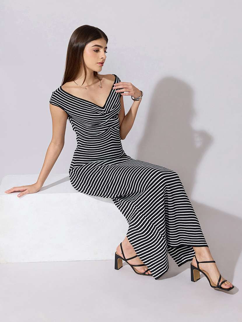 women striped off shoulder bodycon dress - 22381156 -  Standard Image - 5