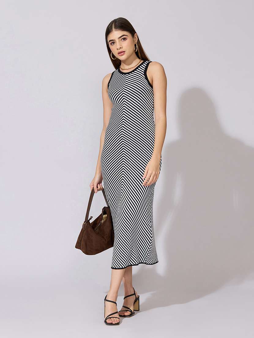 women striped sleeveless a-line dress - 22381164 -  Standard Image - 5