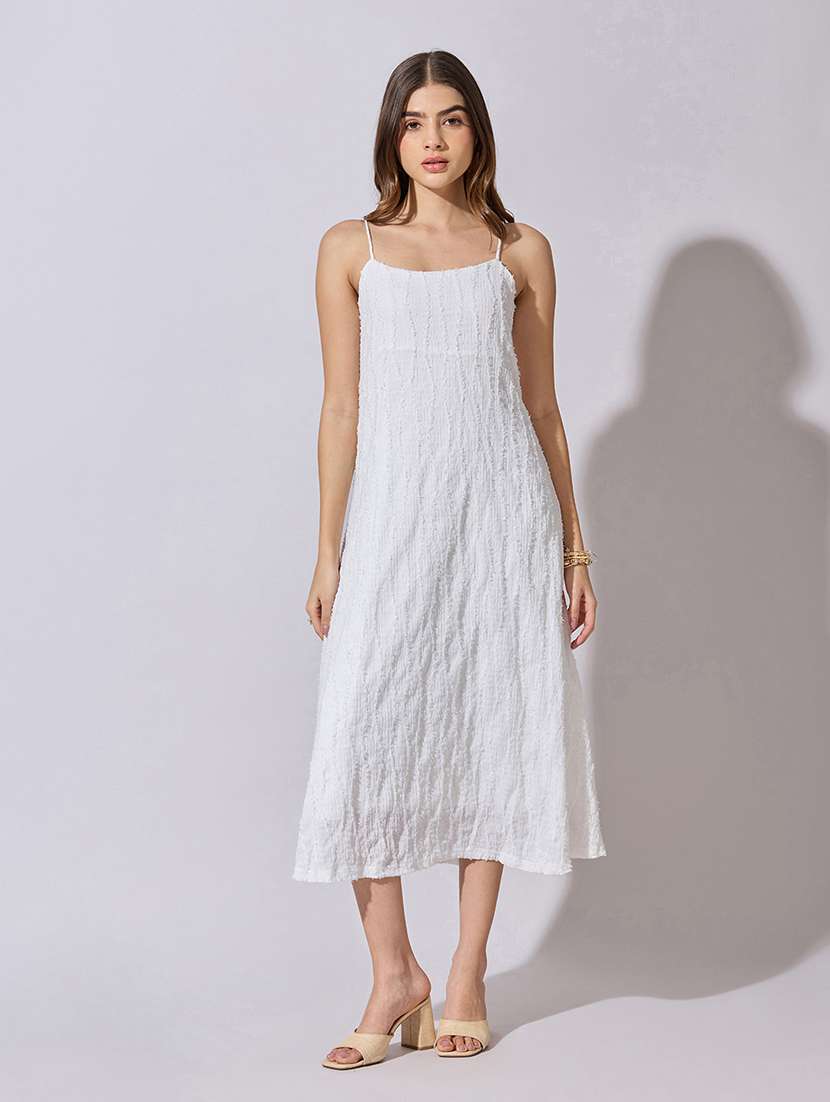 women self designed shoulder strap a-line dress - 22381176 -  Standard Image - 5