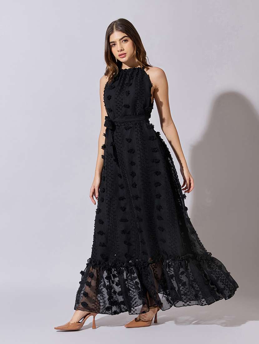 women self designed sleeveless tiered dress - 22381222 -  Standard Image - 3