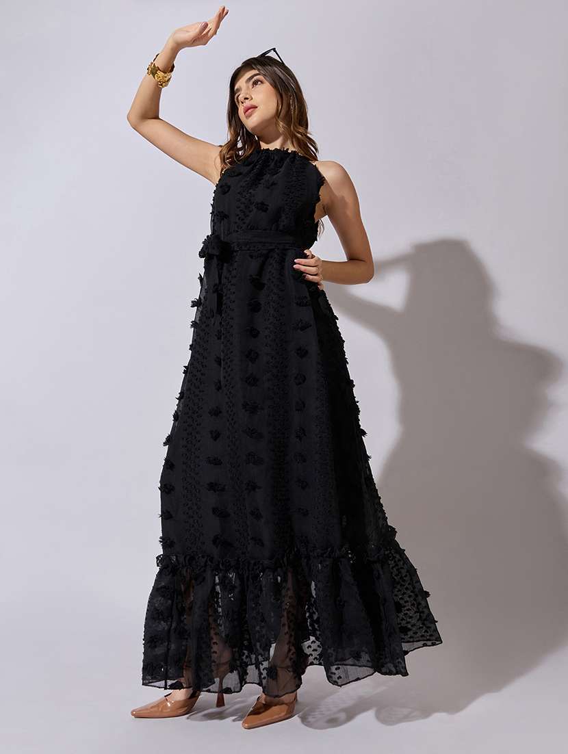 women self designed sleeveless tiered dress - 22381222 -  Standard Image - 5