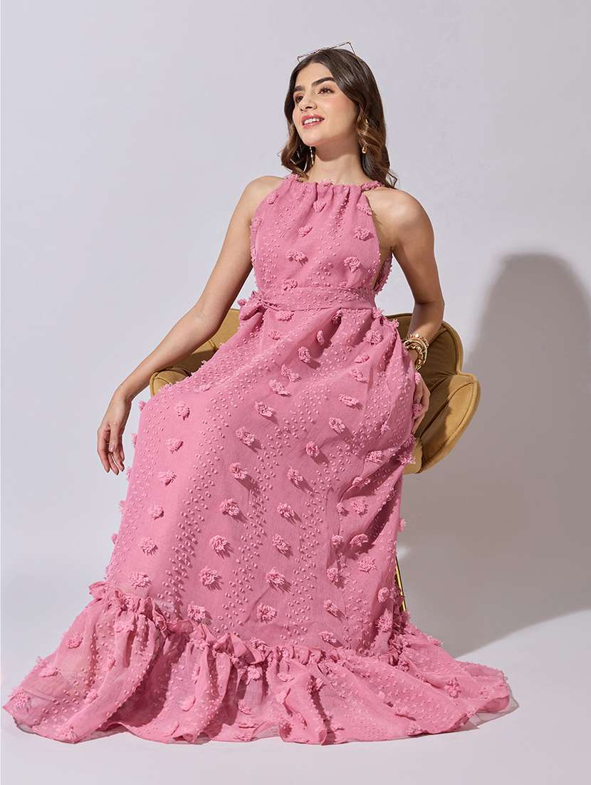 women self designed sleeveless tiered dress - 22381223 -  Standard Image - 5