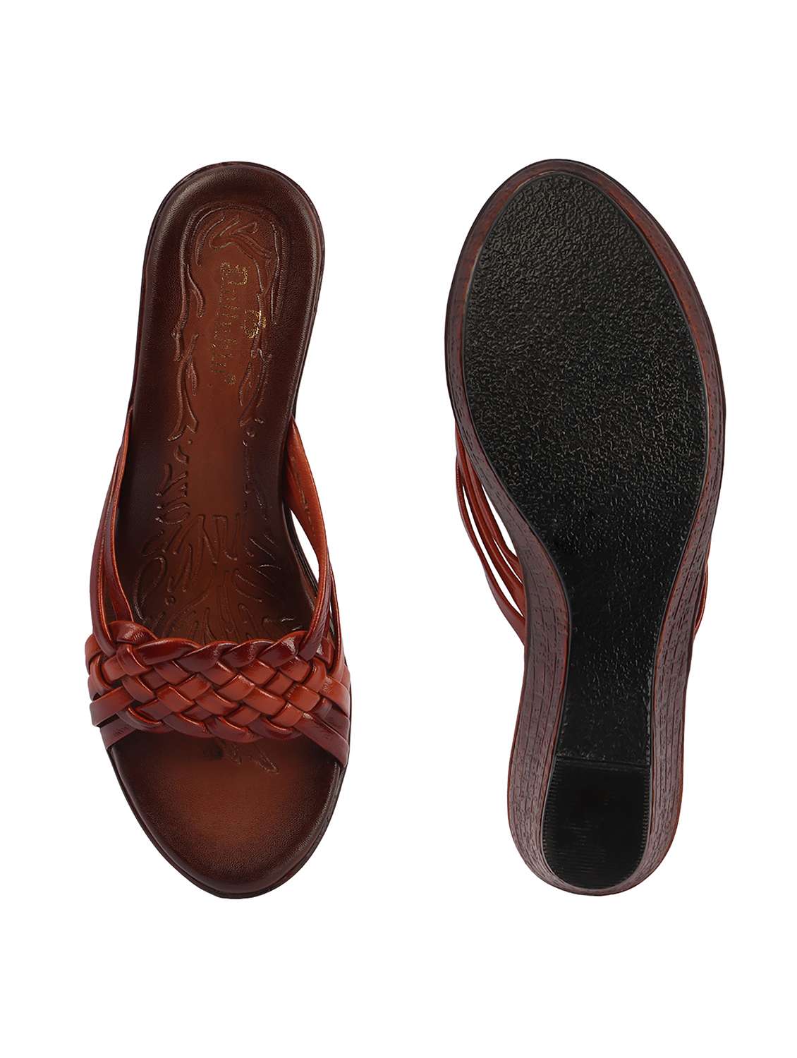 women tan slip on wedge - 22381606 -  Standard Image - 5