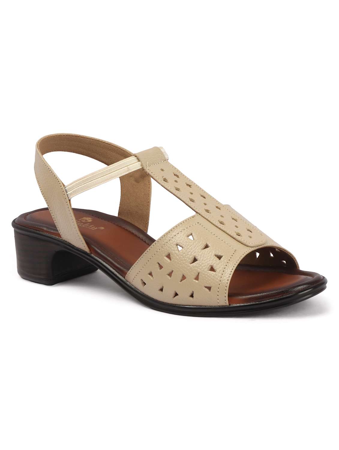 women cream back strap sandal - 22381607 -  Standard Image - 3