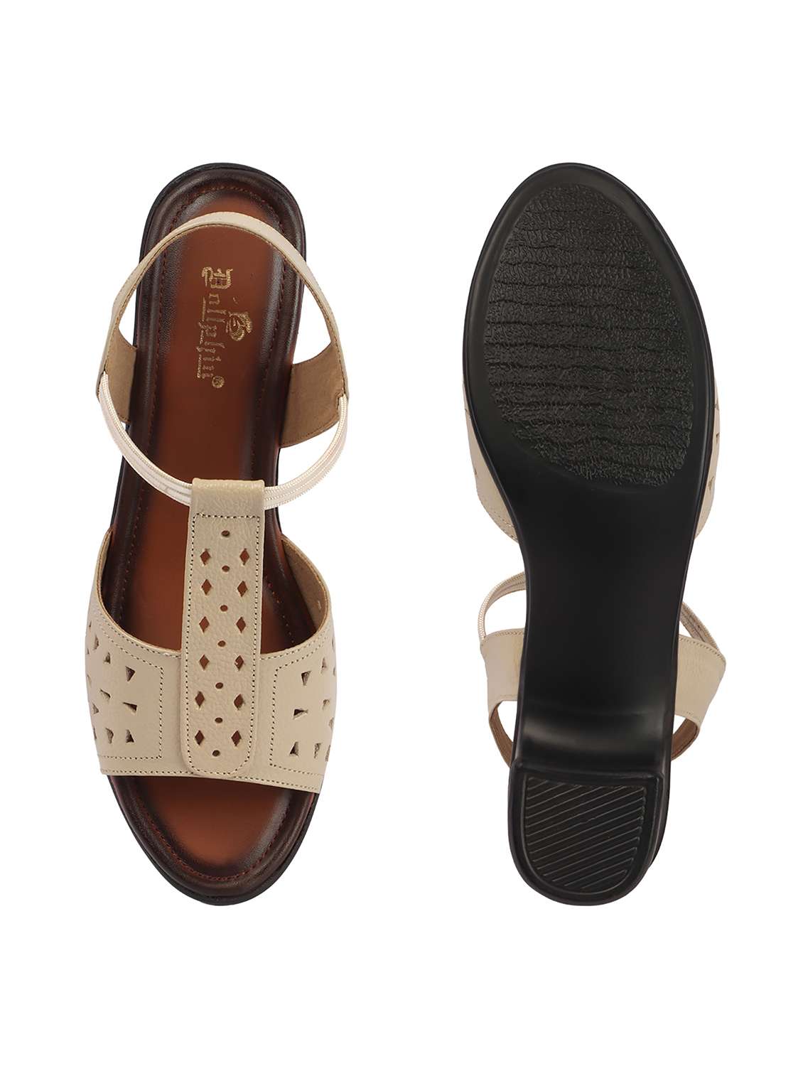 women cream back strap sandal - 22381607 -  Standard Image - 5