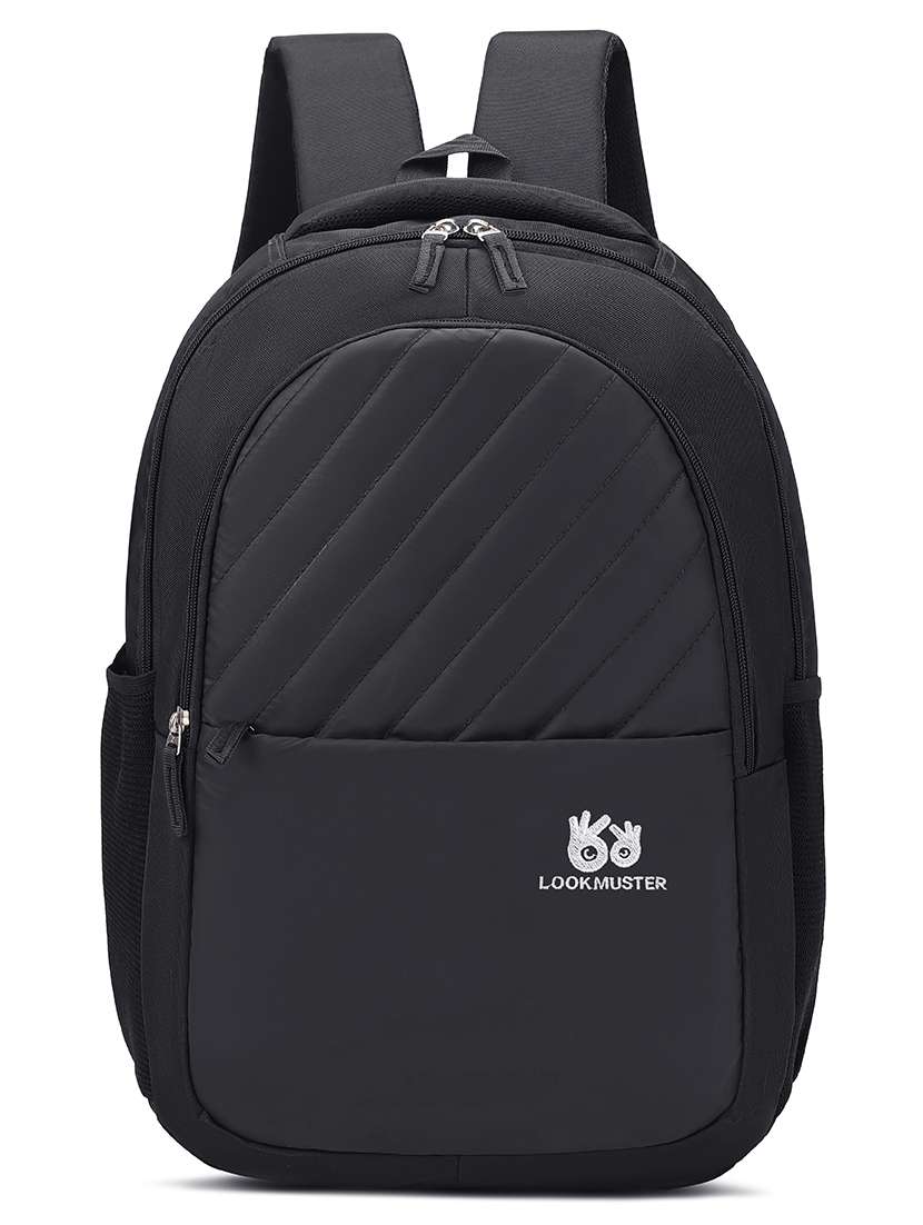 men textured backpack