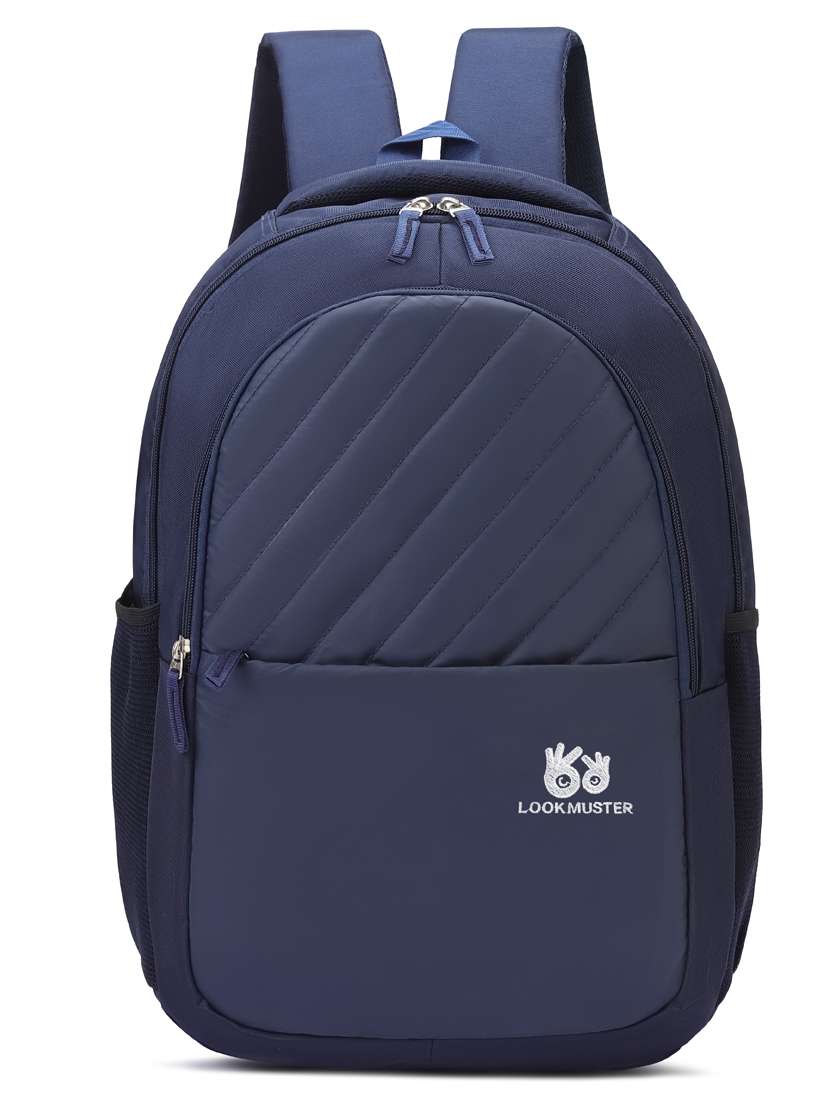 men textured backpack