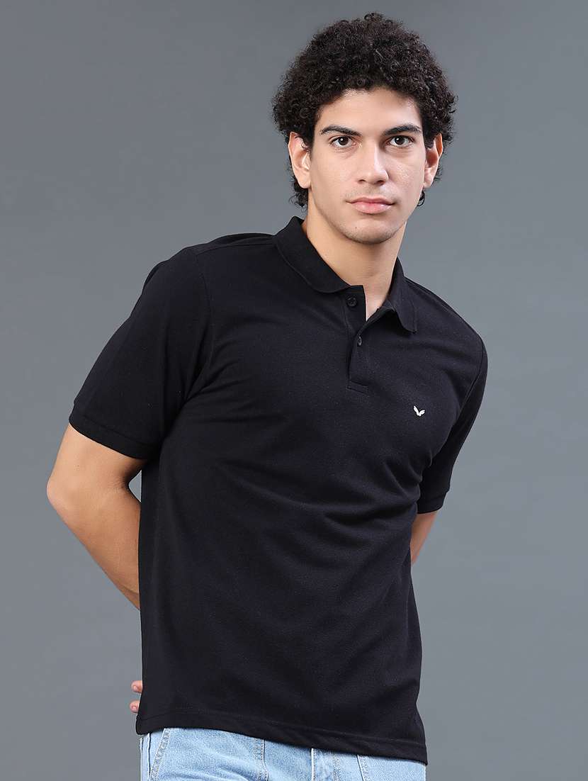 men solid short sleeve regular fit polo t-shirt - 22381792 -  Standard Image - 3