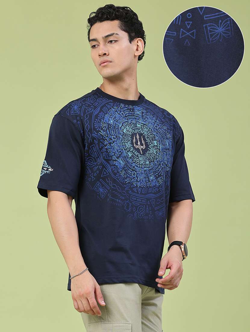 men printed round neck regular fit t-shirt - 22382039 -  Standard Image - 3