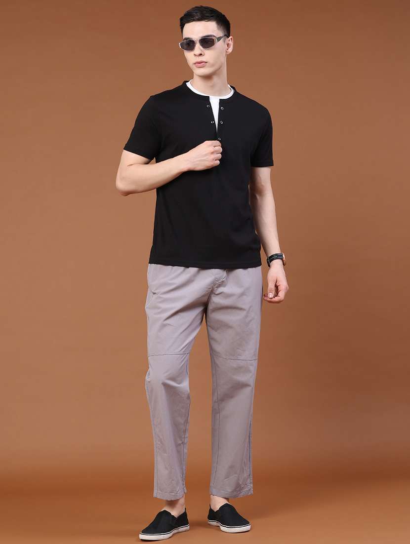 men solid short sleeves casual t-shirt - 22382041 -  Standard Image - 5
