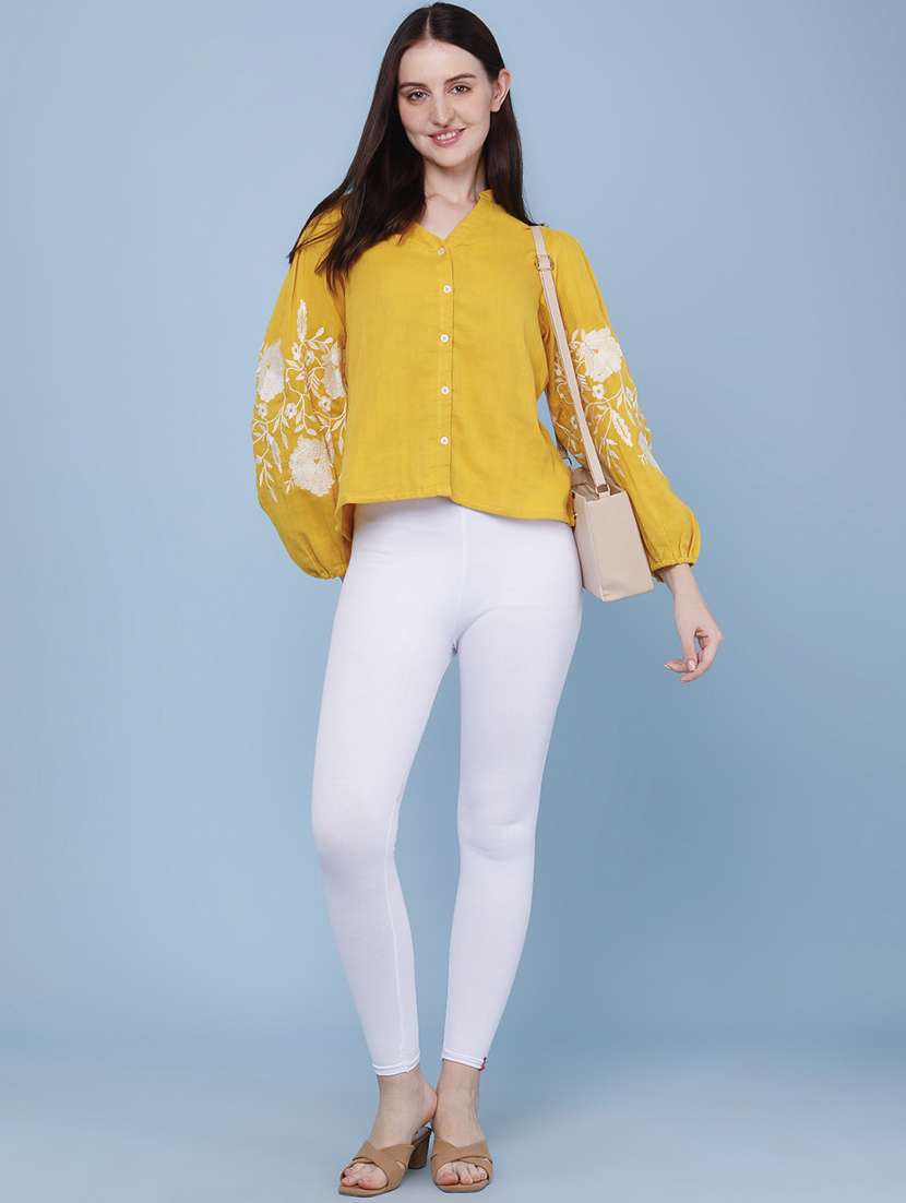 women embroidered long sleeves shirt style top - 22382075 -  Standard Image - 5