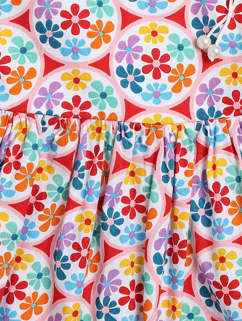 girls printed sleeveless frock - 22382089 -  Standard Image - 3