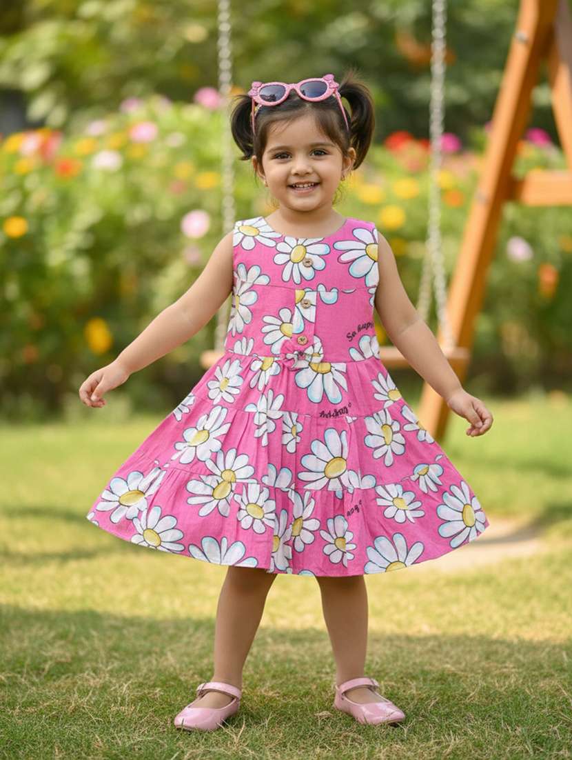 girls printed sleeveless frock